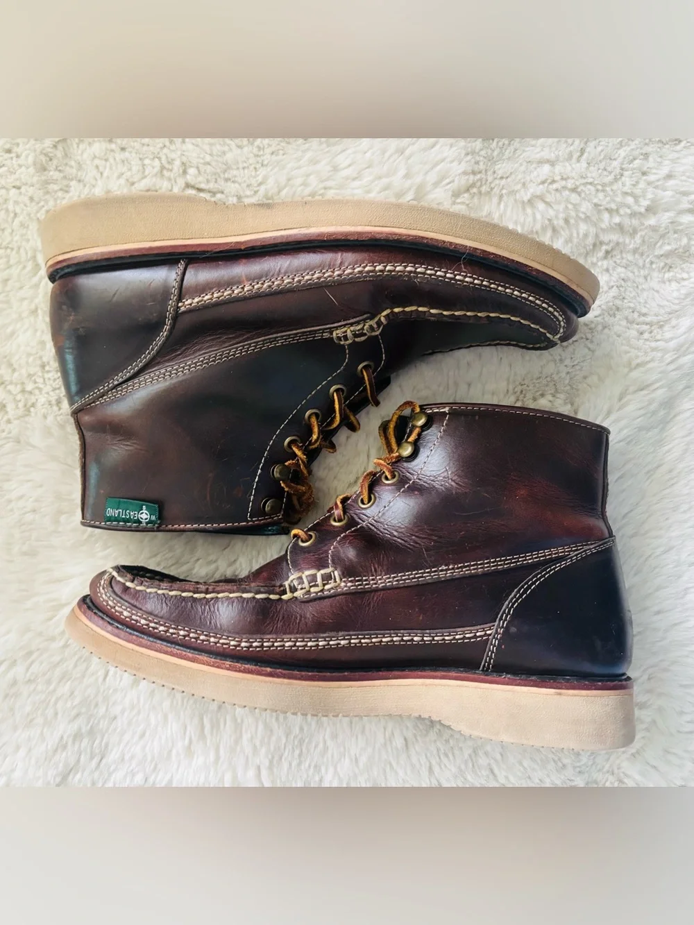 Eastland Belgrade 1955 Moc-Toe Boots in Dark Brown Leather Size: 8.5